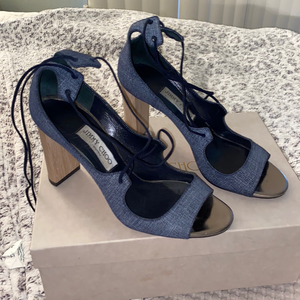 Jimmy Choo Lace Up Heels, Size 39